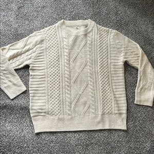 NWOT Beige Cable Knit Sweater | Cream Cable Knit Sweater | Knit Sweater
